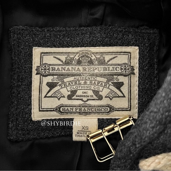 Banana Republic Toggle Wool Tweedy Twill Coat - Picture 3 of 16